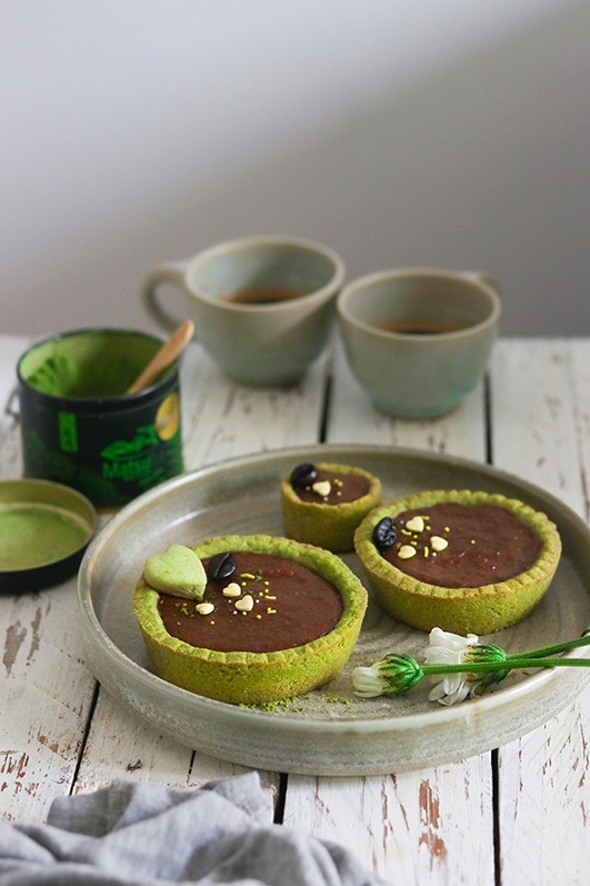 طرز تهیه تارت ماچا و قهوه